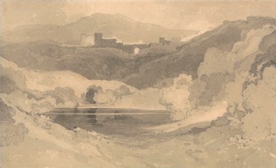 Slott i ett landskap av John Sell Cotman