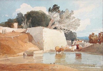 Köttsugning (akvarell på papper) av John Sell Cotman