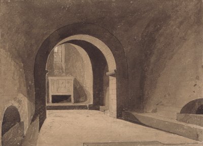 Crypt of Saint Gervaise, Rouen, Normandie av John Sell Cotman