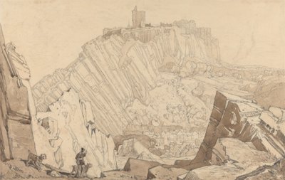 Domfront, blickar mot sydost av John Sell Cotman