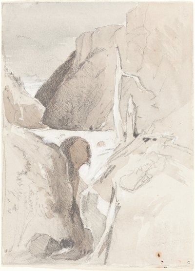 Gorge med trädstubbar av John Sell Cotman