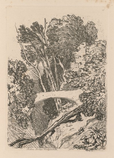 Liber Studiorum: Platta 11: Parsons Bridge, Cardingshire, 1838 av John Sell Cotman
