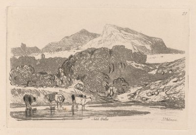 Liber Studiorum: Tavla 21, Utsikt i norra Wales av John Sell Cotman