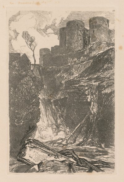 Liber Studiorum: Platta 29, Harlech Castle, N. Wales av John Sell Cotman