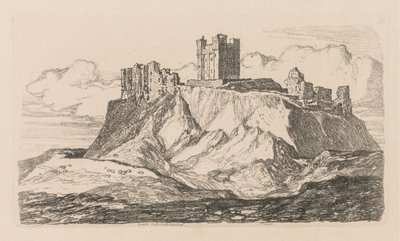 Studiebok: Platta 30, Bambro Castle, Northumberland, 1838 av John Sell Cotman