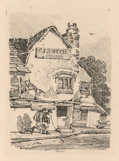 Liber Studiorum: Plate 41, House at Bristol, 1838 av John Sell Cotman