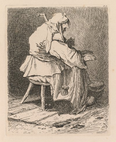 Liber Studiorum: Plåt 44, Skiss efter Rembrandt, 1838. av John Sell Cotman