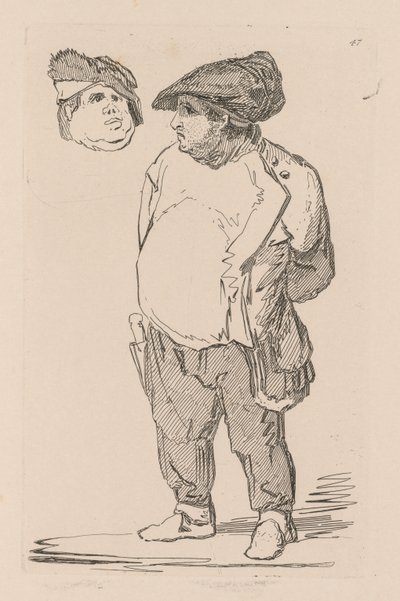 Studiebok: Plåt 47, A Study, 1838 av John Sell Cotman