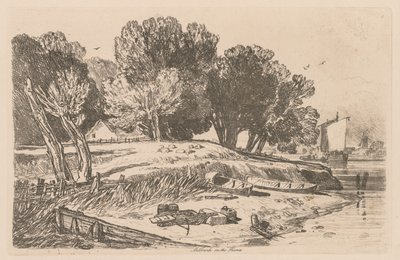Liber Studiorum: Plate 8, Millbank on the Thames av John Sell Cotman