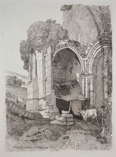 Rievaulx Abbey, Yorkshire av John Sell Cotman