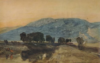 Stenigt landskap, solnedgång, 1923 av John Sell Cotman