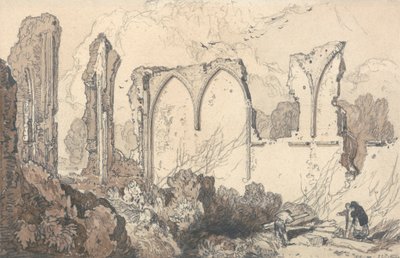 Ruin bakom Free School, Thetford, Suffolk av John Sell Cotman