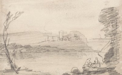 Ruin on a Lake, på Richard Wilsons sätt av John Sell Cotman