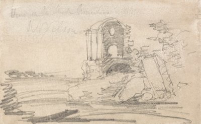 Ruinerat tempel efter Richard Wilson av John Sell Cotman