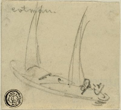 Segelbåt av John Sell Cotman