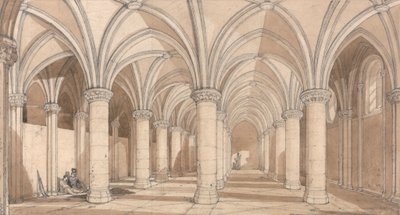 Baronernas sal, Mont Saint Michel av John Sell Cotman