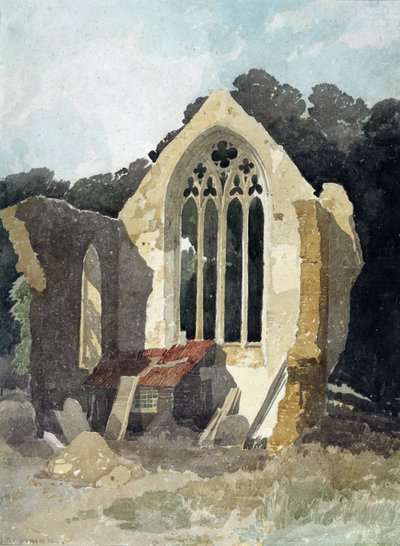 The Refectory at Walsingham Priory (akvarell på papper) av John Sell Cotman