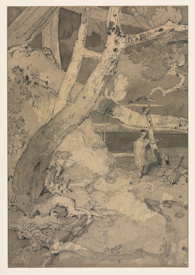 Resenär i ett skogslandskap, 1806. av John Sell Cotman