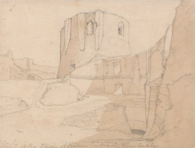 Utsikt över Donjon på Chateau Gaillard, nära Andelys, Normandie av John Sell Cotman