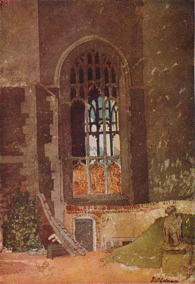 Fönster mellan St. Andrews Hall och den holländska kyrkan, Norwich, c1908 av John Sell Cotman