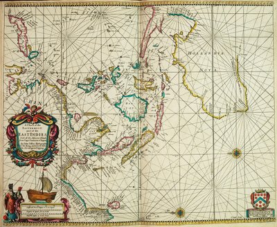 Ett sjökort över den östligaste delen av Ostindien med alla angränsande öar från Kap Comorin till Japan av John Seller