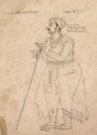 Porträtt av Maharaja Rai Singh av Bikaner (regerade 1574-1612) av John Seymour