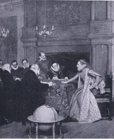 "Kungen av Spaniens flotta är utomlands", från Cassells History of the British People publicerad av Waverley Book Company, ca 1950-talet (litho) av John Seymour Lucas