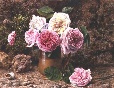 Rosor (akvarell och gouache) av John Sherrin