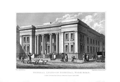 General Lying-in Hospital, York Road, Lambeth, London, 1830. av John Shury