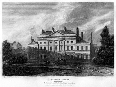 Lansdowne House, Westminster, London, 1815. av John Shury