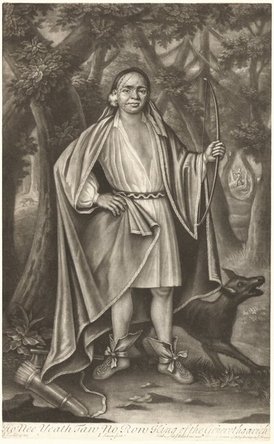 Ho Nee Yeath Taw No Row, kung av Generethgarick av John Simon after John Verelst