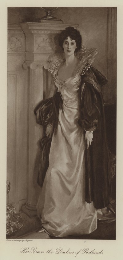Hennes nåd hertiginnan av Portland (litho) av John Singer (after) Sargent