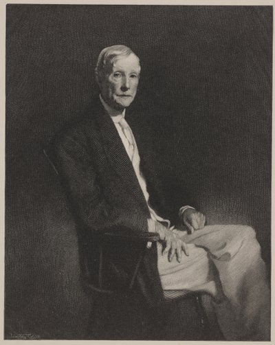 Porträtt av John D. Rockefeller, tryck av Timothy Cole av John Singer (after) Sargent