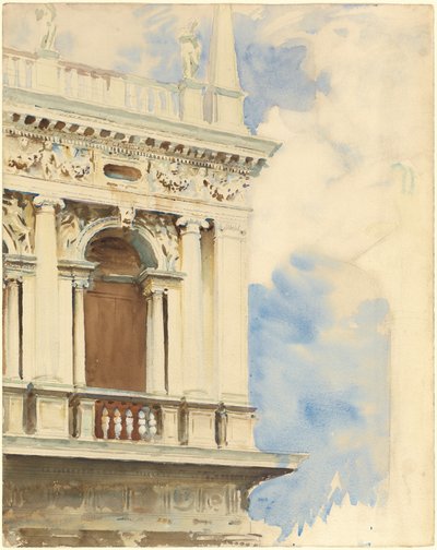 Ett hörn av biblioteket i Venedig, 19041907. av John Singer Sargent