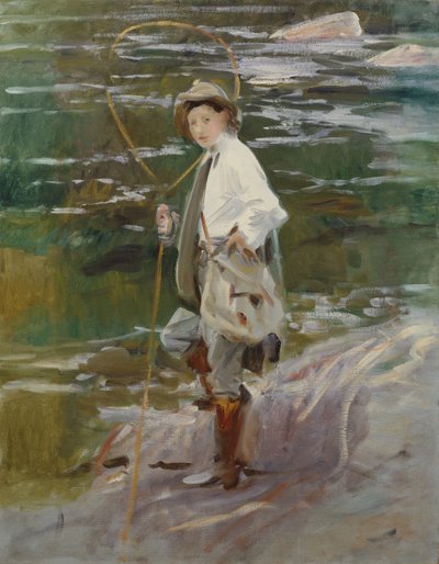 En ung laxfiskare, 1901 av John Singer Sargent