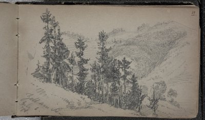 Alpinlandskap, Zell am See, Österrike av John Singer Sargent