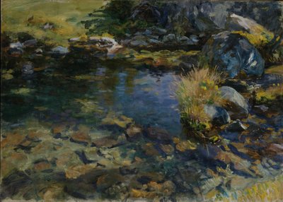 Alpbassäng, 1907 av John Singer Sargent
