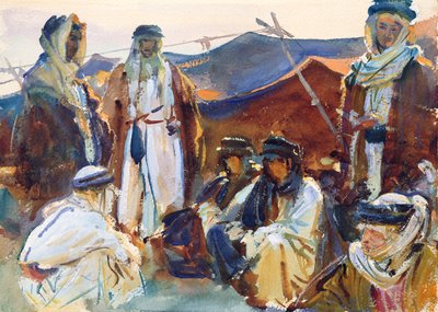 Beduinläger, 1905-06 (wc på papper) av John Singer Sargent