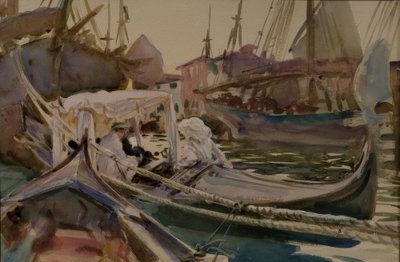 Medan man ritar på Giudecca av John Singer Sargent