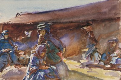 Svart tält (wc på papper) av John Singer Sargent