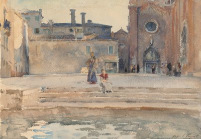 Campo dei Frari, Venedig, ca. 1880. av John Singer Sargent