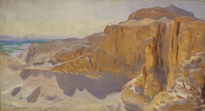 Klipporna vid Deir el Bahri, Egypten, 1890-91 av John Singer Sargent