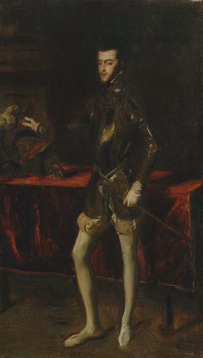 Kopia efter Titians porträtt av Filip II av John Singer Sargent