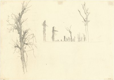 Förstörda träd [verso] av John Singer Sargent
