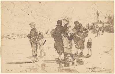 På väg ut för att fiska, eller ge sig ut för att fiska av John Singer Sargent
