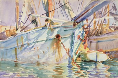 I en Levantine Port (wc på papper) av John Singer Sargent