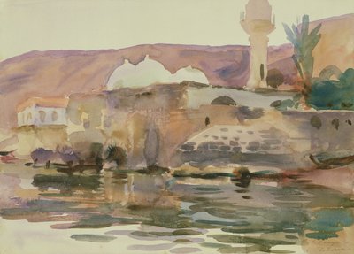 Tiberiasjön (akvarell på papper) av John Singer Sargent