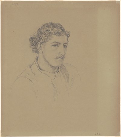 Man med lockigt hår av John Singer Sargent