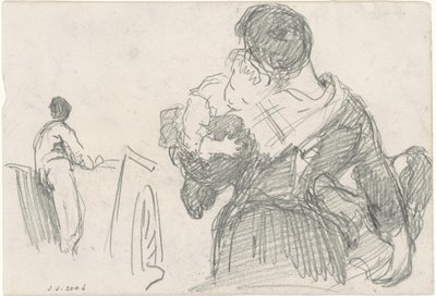Mor och barn [recto], c. 1871-1872. av John Singer Sargent