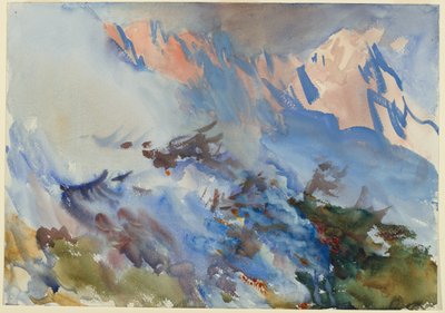 Mountain Fire, ca 1906-1907 (täckande och genomskinlig akvarell) av John Singer Sargent